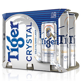 Lốc 6 Lon Tiger Crystal Lon Cao (330ml/Lon) - Bao Bì Xuân