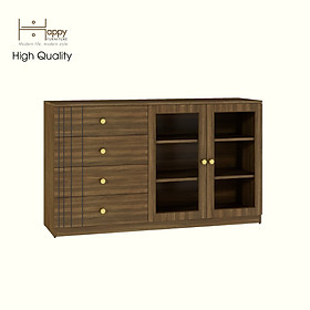 Mua  Happy Home Furniture  JOVIE  Tủ lưu trữ cửa kính 4 ngăn kéo  140cm x40cm x 82cm ( DxRxC)  TCM_163
