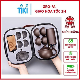 Mua Bộ Bình Trà Tử Sa Mini Có Túi Đựng Đi Du Lịch Tiện Lợi Thích Hợp 2 - 4 Người Dùng Gồm 1 Ấm Trà  4 Tách  1 Bình Đựng Trà - Hàng chính hãng