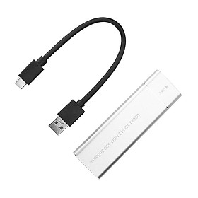 Vỏ bọc adapter USB 3.1 đến M.2 NGFF, case SSD M.2 B NGFF SATA cho cổng Loại C-Màu đen