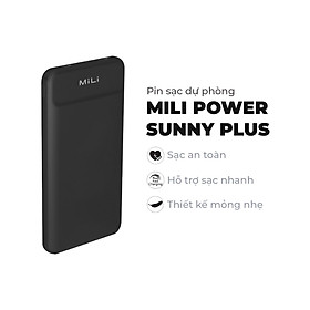 Sạc dự phòng MiLi Power Sunny Plus 10,000mAh/3.7V - HB-N10 - Bảo hành 2 năm - HÀNG CHÍNH HÃNG