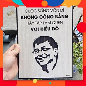 Tranh gỗ treo tường_Cuộc sống vốn dĩ không công bằng hãy tập làm quen với điều đó_CRN_01