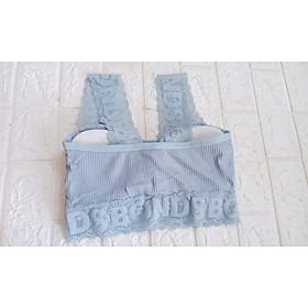 Áo Bra sợi bông viền ren form freesize Br1850, áo Bra cotton có mút lót from 40-60kg, K&L Store