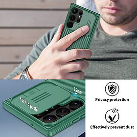 Ốp Lưng Nillkin cho Samsung Galaxy S23 Ultra Với Nắp Trượt Camera bảo vệ , chống shock Nillkin CamShield Pro - Hàng chính hãng