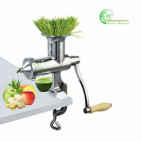 Máy ép hoa quả và cỏ lúa mì bằng tay Inox 304 Manual Wheet Grass Juicer, mẫu mới năm 2022