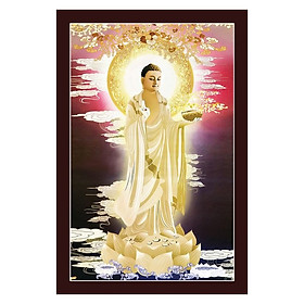 Tranh Phật Giáo Dược Sư Lưu Ly Quang Vương Phật 2107 (40 x 60 cm)