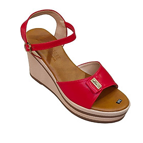 Giày Sandal Nữ Đế Xuồng HÀ NAM Da Bò Thật Thời Trang Cao Cấp  9cm DNU2143