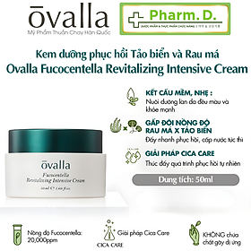 Kem Dưỡng Ẩm Thuần Chay OVALLA Giúp Dưỡng Ẩm Phục Hồi Da, Giảm Nếp Nhăn Và Sáng Da (Hũ 50ml)