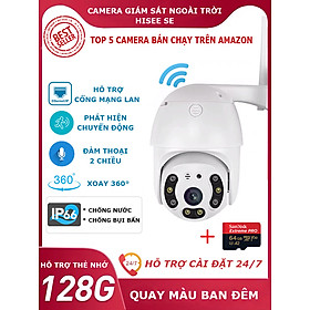 Mua Camera wifi giám sát 2 râu ngoài trời xoay 360 độ điều khiển từ xa  có màu ngày đêm  Kết nối điện thoại   chống nước  chống bụi bẩn - mẫu mới nhất 2022