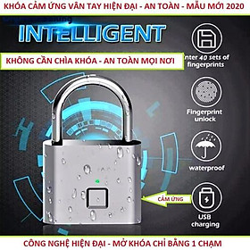 Ổ khóa cửa chống trộm cảm ứng vân tay độ bảo mật cực cao có sạc pin , chống nước mẫu mới loại tốt