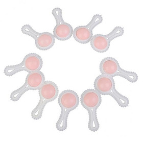 4X Mini Rattle Christening Baby Shower Favors Party 12pcs Pink