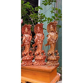 Mua Tượng phật bà quan âm bồ tát bằng gỗ hương đá liền khối  kt 30×9×10cm