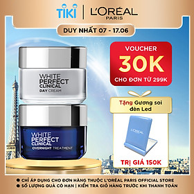 Bộ Kem Dưỡng Da Ngày Và Đêm L'Oreal Paris White Perfect Clinical 50ml