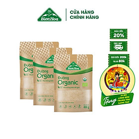 COMBO 3 ĐƯỜNG ORGANIC BIÊN HÒA TÚI 400GR/túi