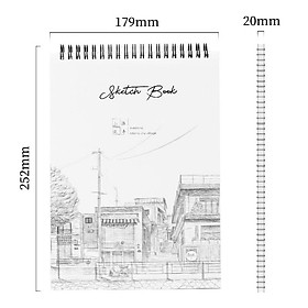 Sổ phác thảo 100gsm 40 trang lò xo kép nhiều kích cỡ Deli - Sketchnote - 1 quyển - 73627 / 73628 / 73633