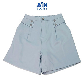 Quần đùi cho mẹ Xanh xi măng chéo Hàn - AICDMEJPWQEO - AIN Closet