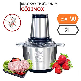 MÁY XAY THỊT ĐA NĂNG FOOD PROCESSOR CỐI INOX 4 LƯỠI 2 LÍT