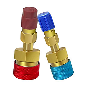 2x R1234Yf Quick Couplers Kit, Replace Parts High and Low Side Quick Fitting Connector Hose Adapter R1234Yf to R134A Adapter