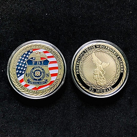Mua Xu Huy Hiệu FBI Mỹ Dùng để làm đồ lưu niệm  sưu tầm  trang trí bàn sách  kích thước 4.5cm  màu đồng - TMT Collection - SP005282