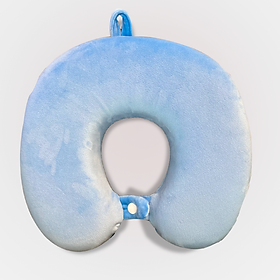 Mua Tựa cổ du lịch  Gối kê cổ cao su non NIN House màu Blue đi xe hơi  xe khách  máy bay memory foam có nút cài 28x28cm siêu mềm mịn êm ái