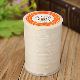 115m Dacron Wax Line Round DIY Leather Craft 0.55mm For Shoe Sewing White