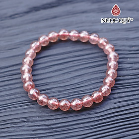 Vòng thạch anh dâu strawberry quartz mệnh hỏa, thổ - Ngọc Quý Gemstones
