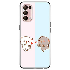 Ốp lưng dành cho Oppo Reno 5 mẫu Cặp Đôi Xanh Hồng