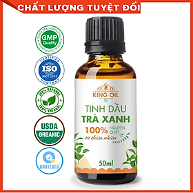 Tinh dầu Trà Xanh 50ml nguyên chất từ thiên nhiên, xông phòng, khử mùi, thơm phòng, đuổi muỗi, thư giản - KingOil