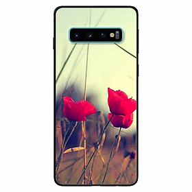 Ốp lưng dành cho Samsung S10 mẫu Ba Nụ Hoa Đỏ