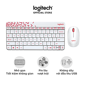 Combo chuột phím không dây Logitech MK240 - Hàng chính hãng