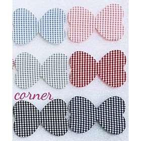 Miếng dán tóc dán mái tự dính hoạ tiết caro ca rô size to vintage giúp cố định tóc cho trang điểm, đắp mặt nạ tiện lợi 4