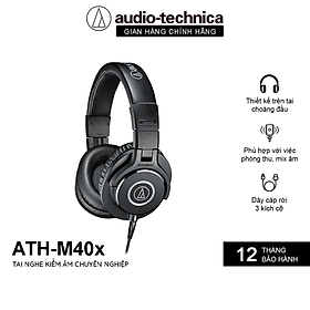 Tai Nghe Chụp Tai Over-ear Audio Technica ATH-M40x Professional Hifi - Hàng Chính Hãng