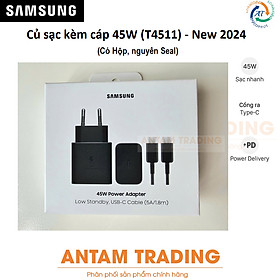 Mua Bộ sạc Samsung 45W (Kèm cáp C-C 5A  1.8m) (EP-T4510) - Hàng Chính Hãng