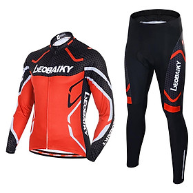 Trang phục đi xe đạp Đàn ông Long tay áo chuyên nghiệp Team Racing Bike Quần áo MTB Jersey Set Sportswear Bi không Color: combination 2 Size: Asian size 3XL