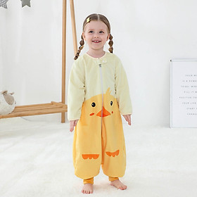 Bộ Đồ Bay Jumpsuits 2021 Mới Tập Đi Cho Bé Hoạt Hình Quần Áo Thu Xuân Túi Ngủ Dép Nỉ Bé Gái Bộ Đồ Ngủ Bé Trai Bé Ngủ Túi 2 4 6 Năm - M