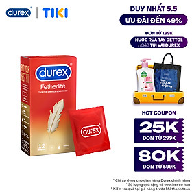 Bao cao su Durex Fetherlite Hộp 12 Bao