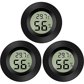 Nhiệt kế LCD kỹ thuật số mini Máy đo độ ẩm Nhiệt độ Độ ẩm -50 ~ 70 ℃ 10% ~ 99% RH Nhiệt kế cầm tay Chỉ báo nhiệt kế đo độ ẩm cho văn phòng Độ ẩm nhà bếp Lò ấp trứng Bò sát 3 chiếc