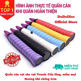 Quấn cán vợt cầu lông dododios (Hộp 30 cái) quấn cán tennis, cầu lông mềm mại thoáng khí độ bền cao, Quấn cán Tennis, dây quốn cán vợt Cầu lông Hộp 30 cái mềm mại độ bền cao, có thiết kế tăng ma sát chống trượt, cải tiến vật liệu thấm hút mồ hôi