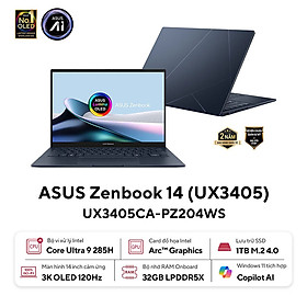 Mua Asus Zenbook 14 UX3405CA-PZ204WS (Intel Core Ultra 9 285H | 32GB | 1TB | Intel Arc | 14 inch 3K OLED | Cảm ứng | Win 11 | Office | Xanh) - HÀNG CHÍNH HÃNG
