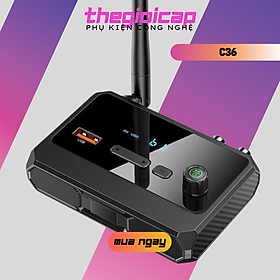 Bộ Chuyển Đổi Bluetooth 5.3 Hỗ trợ USB receiver AUX 3.5mm RCA quang optical C36 - Hàng Nhập Khẩu