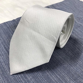 Cà vạt nam công sở và học sinh vải silk lụa cao cấp màu đen bản to 5cm 8cm KING C10