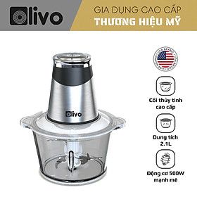 [Hàng chính hãng] Máy Xay Thực Phẩm Đa Năng OLIVO FC21 - Dung Tích 2.1L - Công Suất 500W