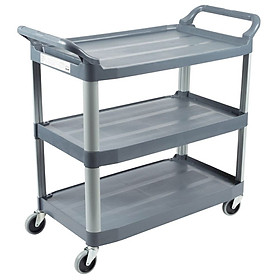 Mua XE ĐẨY PHỤC VỤ 3 TẦNG NHỰA - MÀU XÁM
