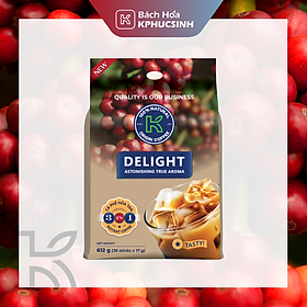 Giao Nhanh HCM Cà Phê Hòa Tan K-Coffee Delight 3in1 612g Túi