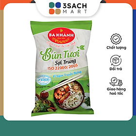 Bún tươi sợi trung Ba Khánh 500g