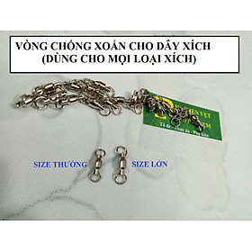 1 CÁI VÒNG CHỐNG XOẮN CHO DÂY XÍCH (THÍCH HỢP MỌI LOẠI XÍCH) INOX CAO CẤP NHẬP KHẨU