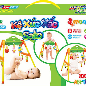 Kệ xúc xắc Sato kèm ngậm nướu an toàn cho bé Bibebo