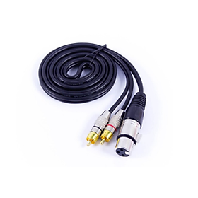 Mua Dây canon cái ra 2AV bằng đồng dài 1 5m/ 3m Kiwi CR1.5/ CR3 - Hàng chính hãng