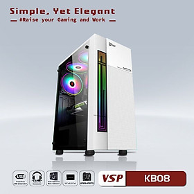 Mua VỎ CASE MÁY TÍNH VSP - ESPORT GAMING KB08 CÓ SẴN LED RGB- JL - HÀNG CHÍNH HÃNG