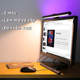 Hình ảnh Review Đèn màn hình 5 màu với đèn nền RGB, đèn máy tính USB